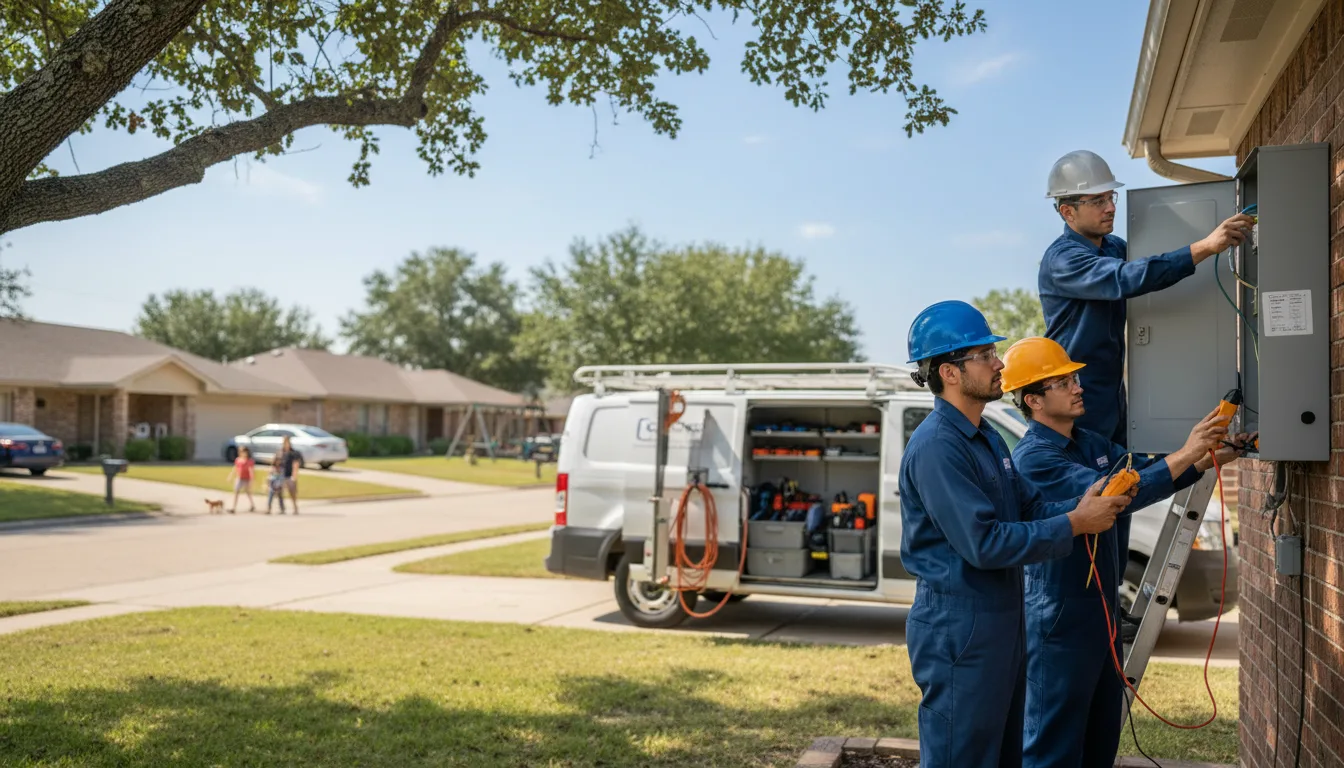 Certified electrician providing emergency electrical services in The Plains, OH